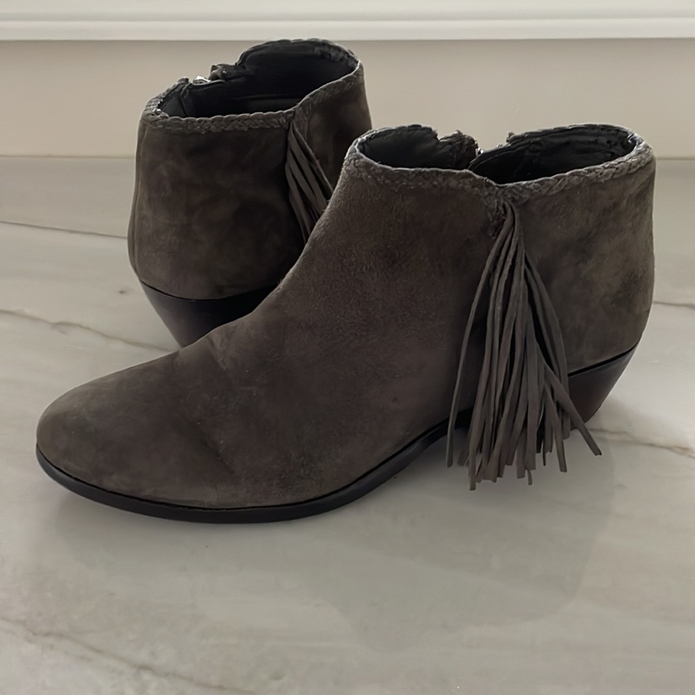 Sam Edelman gray suede booties